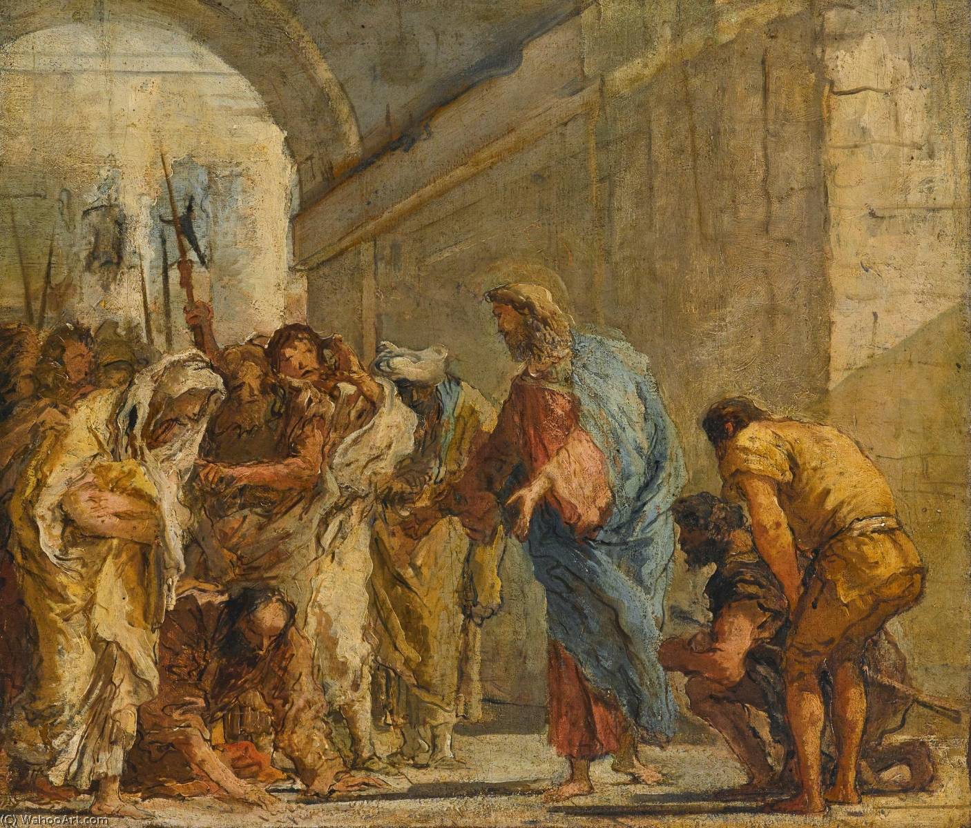 Christ And The Woman Taken In Adultery — Giandomenico Tiepolo