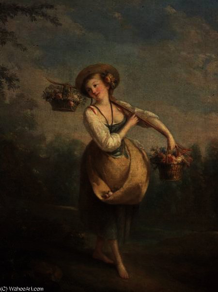 The Flower Girl — Jean Baptiste Huet