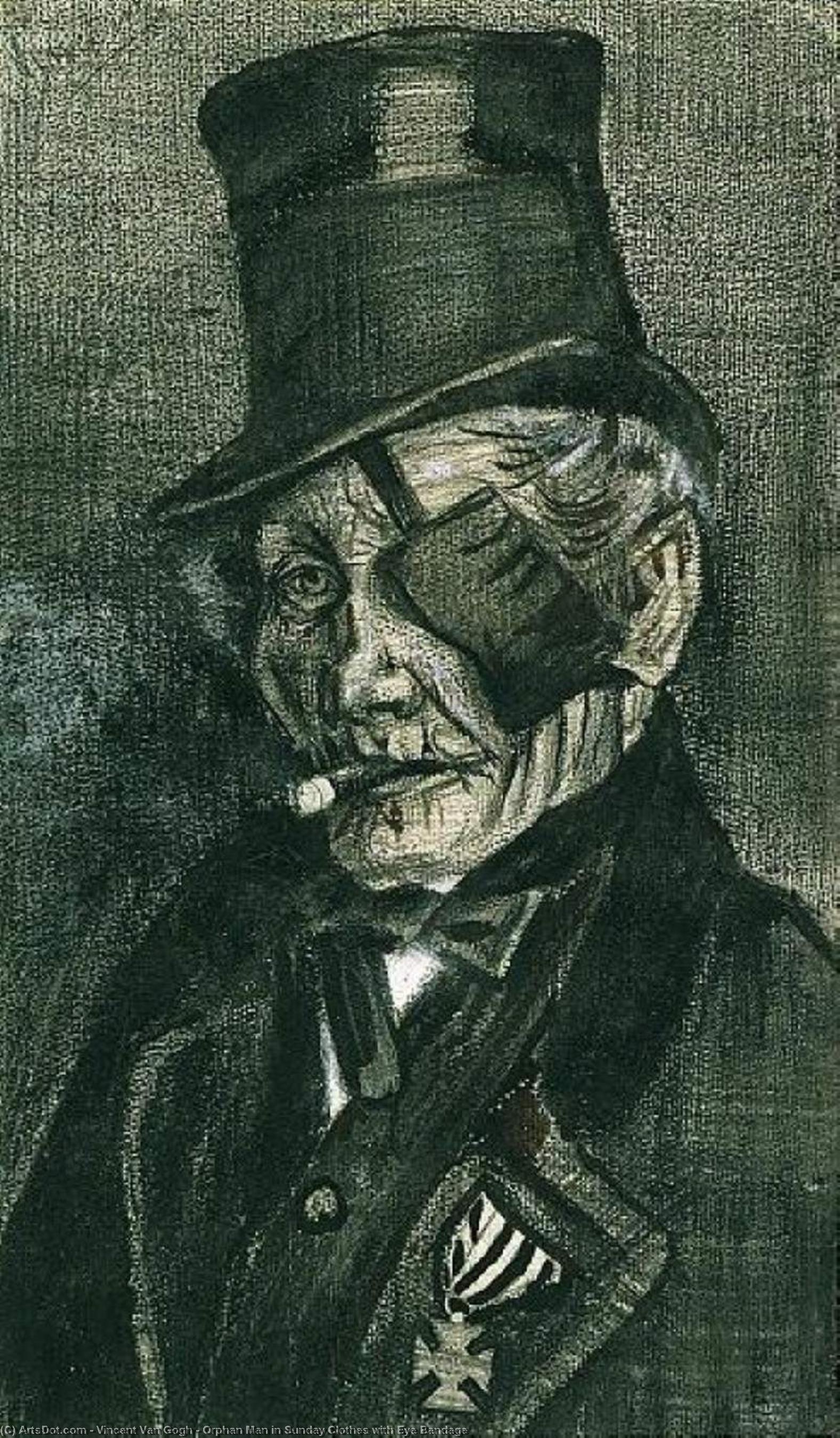 Orphan Man In Sunday Clothes With Eye Bandage — Vincent Willem Van Gogh
