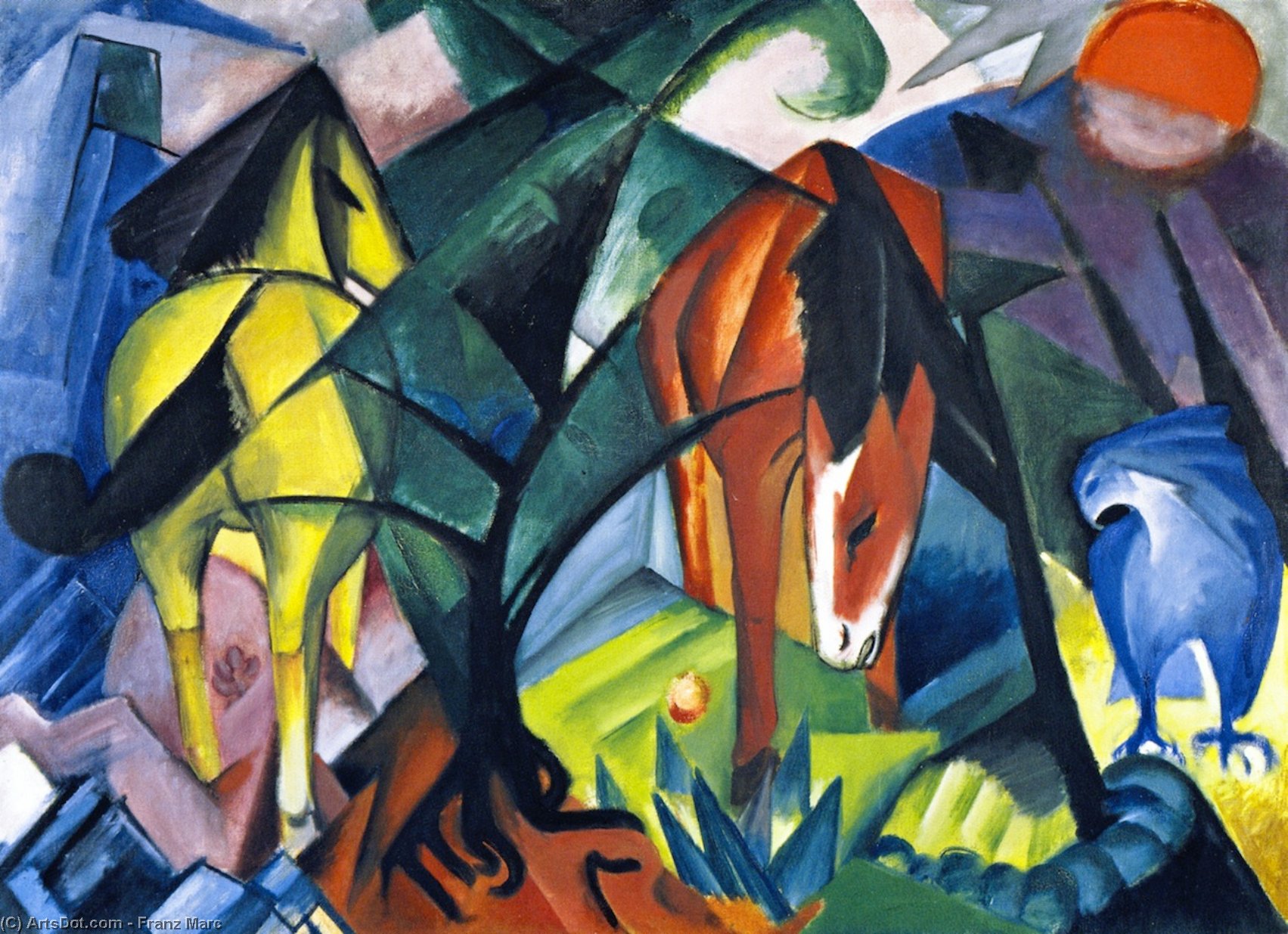 Horses And Eagle — Франц Марк