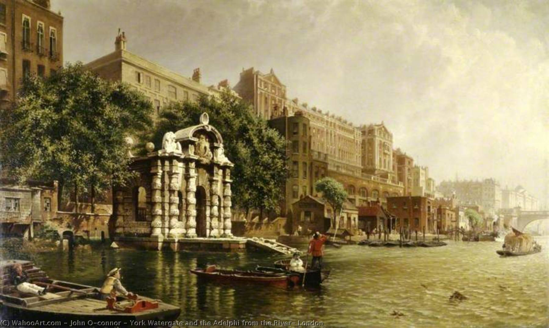 York Watergate And The Adelphi From The River, London — John O'connor