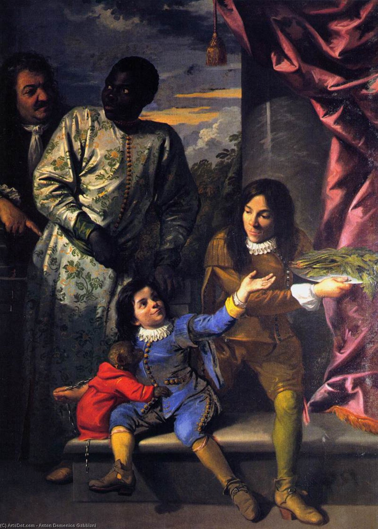 Portrait Of Four Servants Of The Medici Court — Anton Domenico Gabbiani