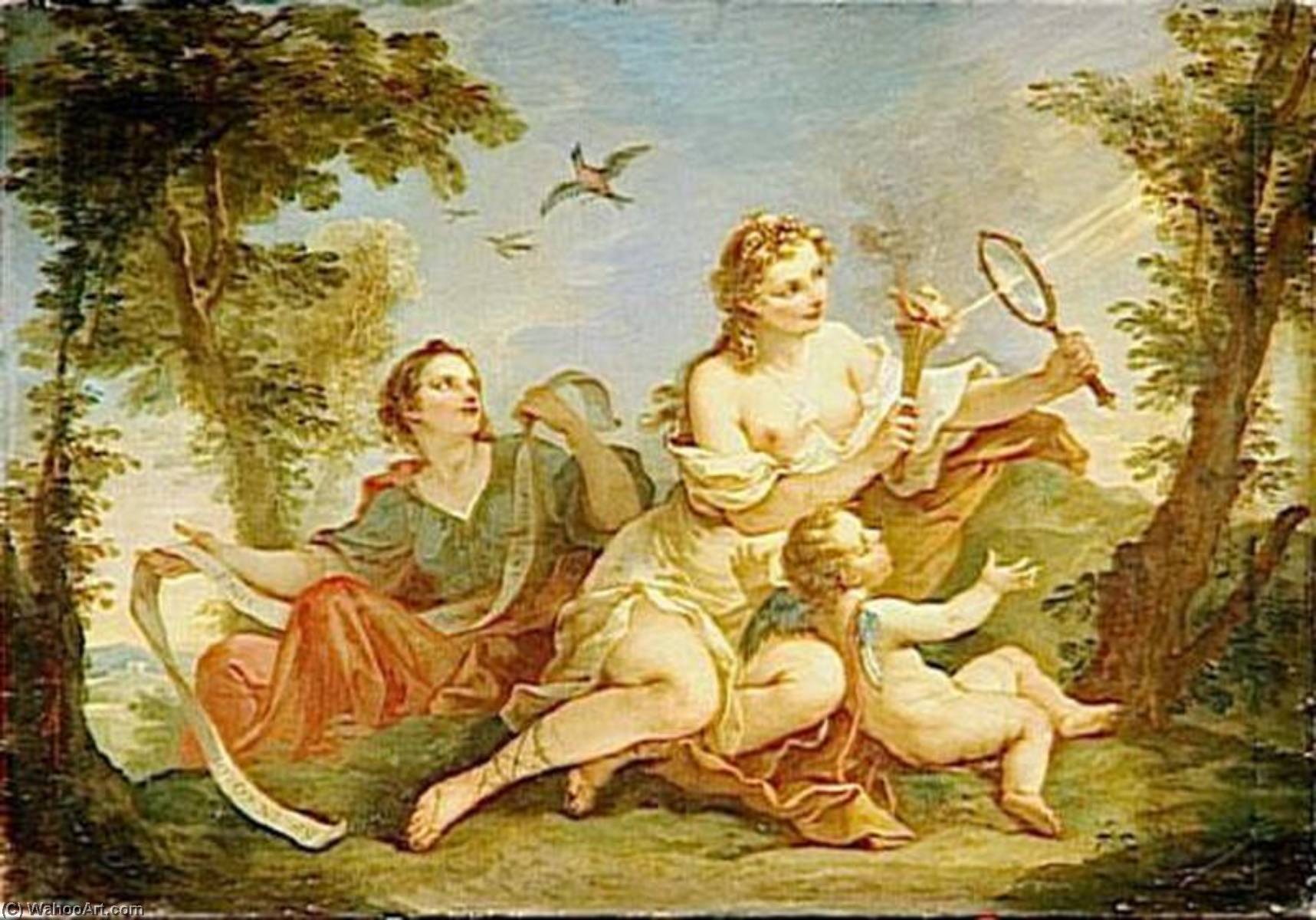 La Beaute Rallume Le Flambeau De L'amour — Charles-joseph Natoire