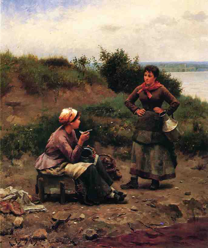 A Discussion Between Two Young Ladies — Дэниэл Риджвей Кнайт
