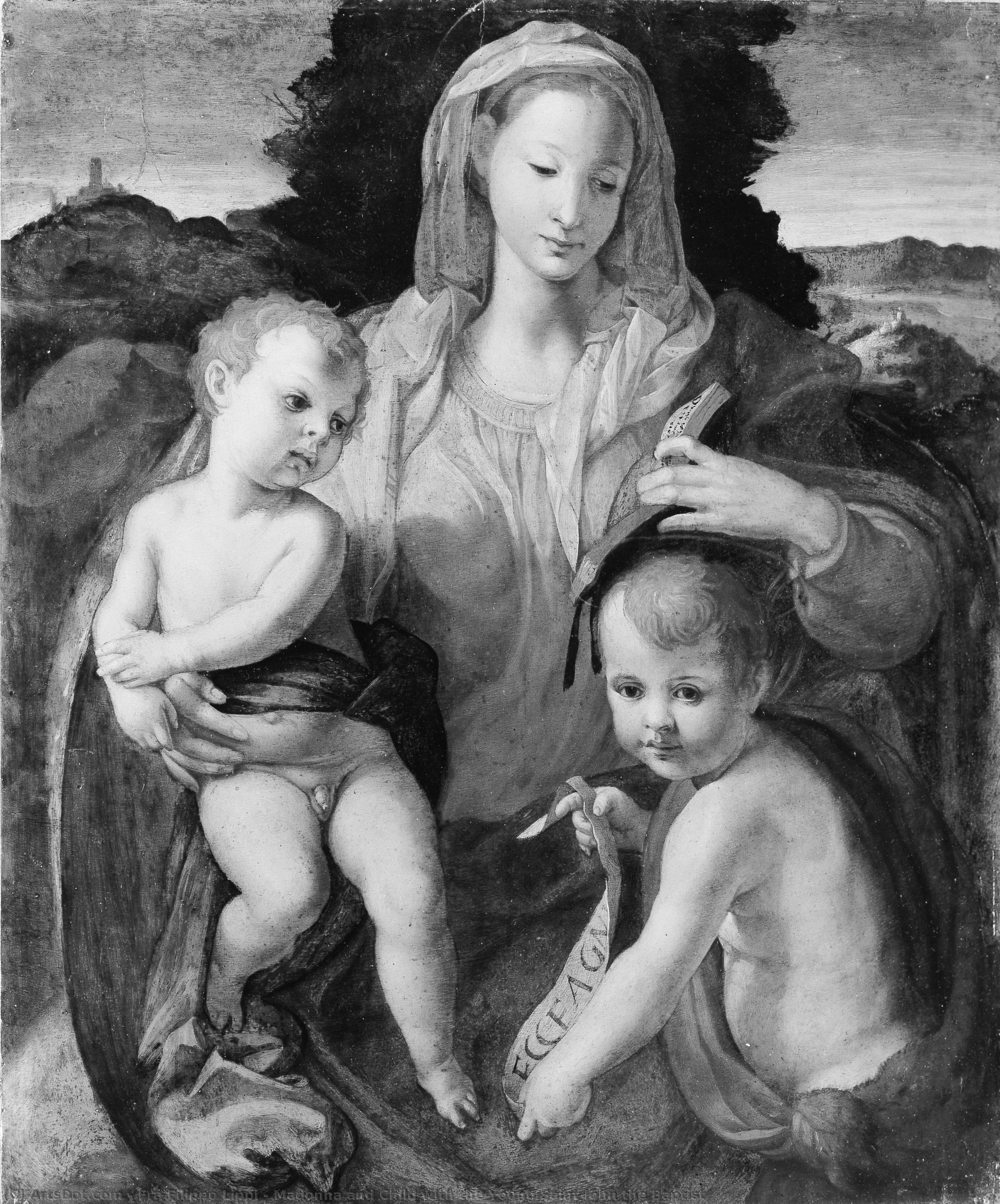 Madonna And Child With The Young Saint John The Baptist — Filippo Di Tommaso Lippi