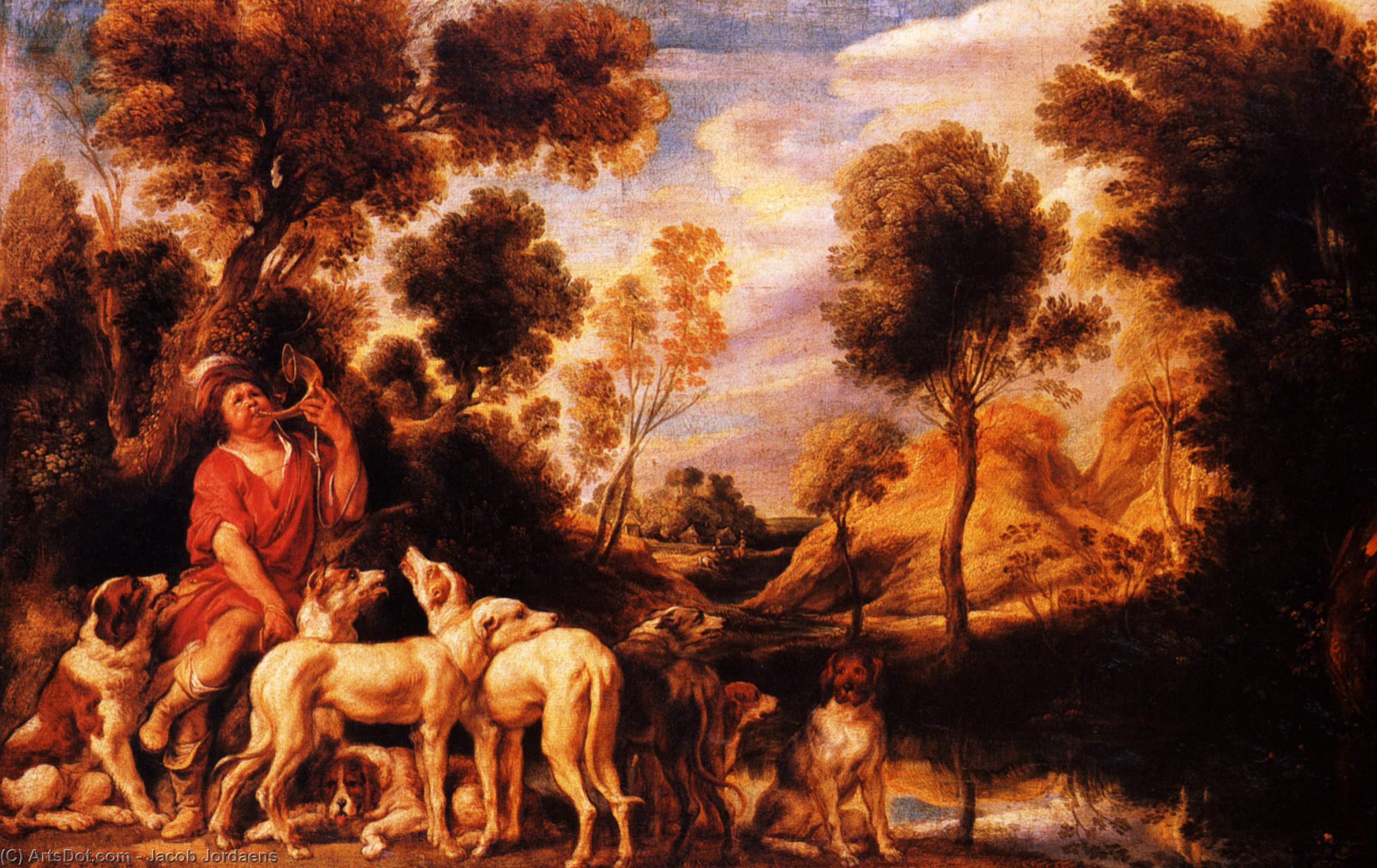 Hunter With His Dogs — Jacob Jordaens