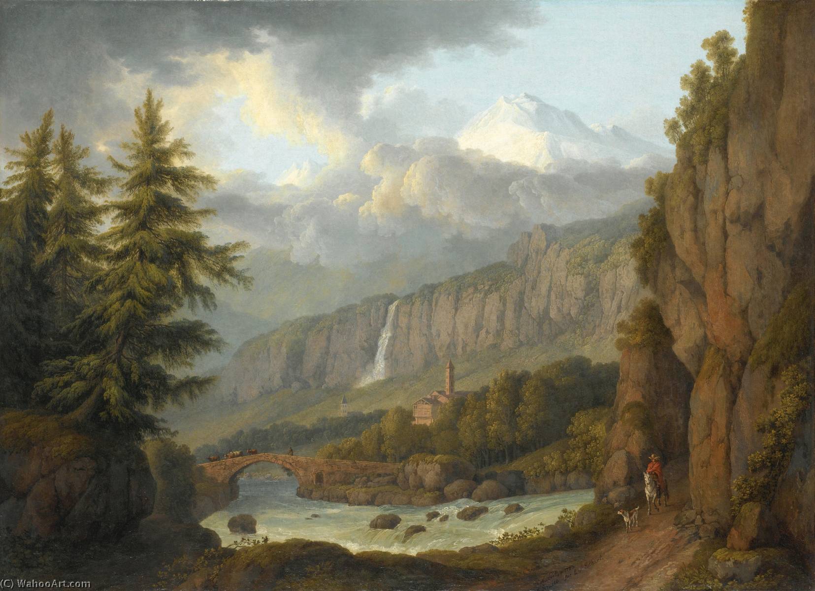 View Of Giornico From The St. Gotthard Pass, Switzerland — Jakob Philipp Hackert