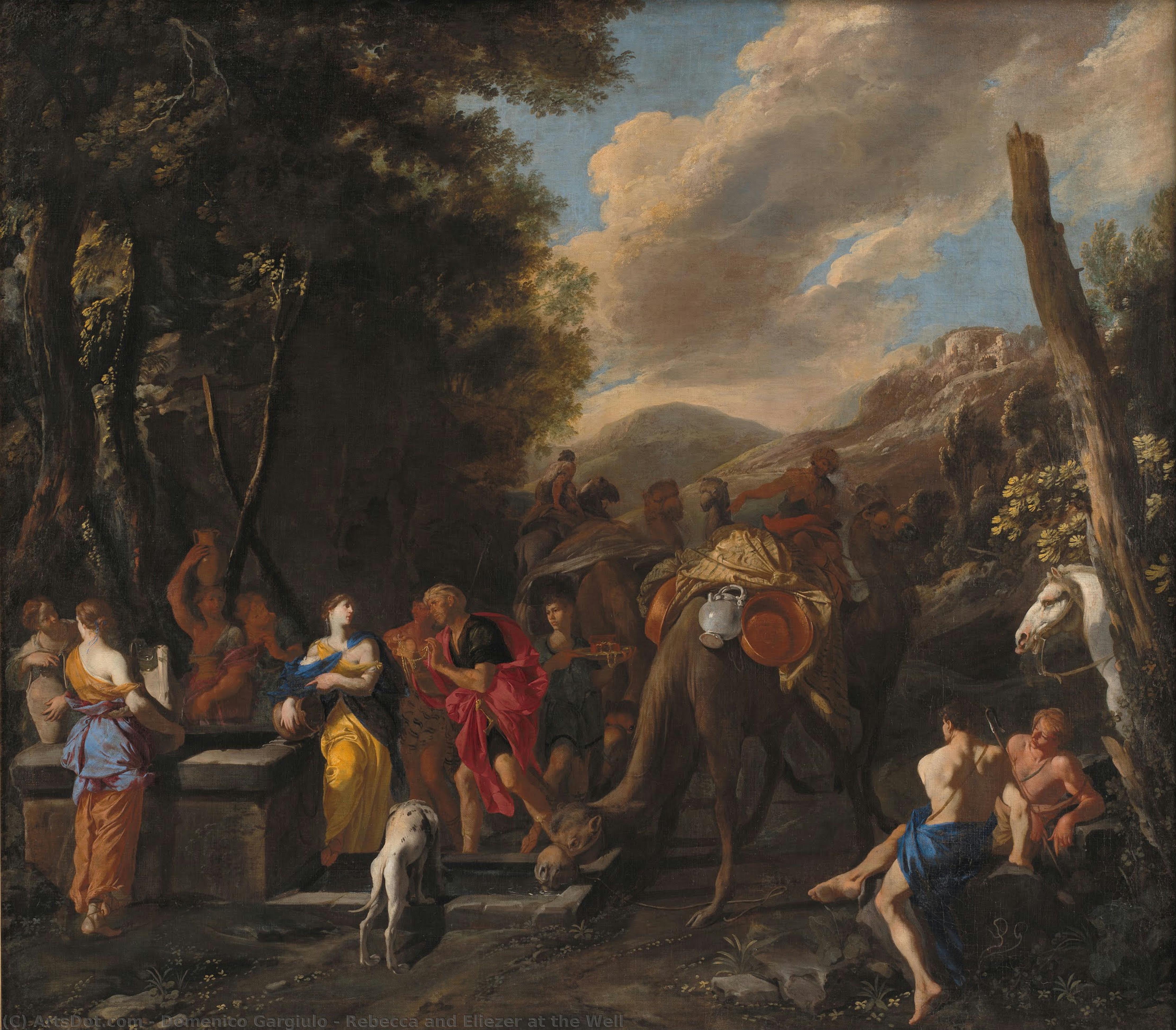 Rebecca And Eliezer At The Well — Domenico Gargiulo