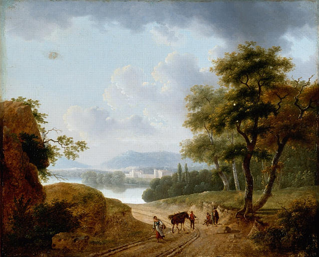 Paysage Animé, Le Lac D'annecy — Lazare Bruandet