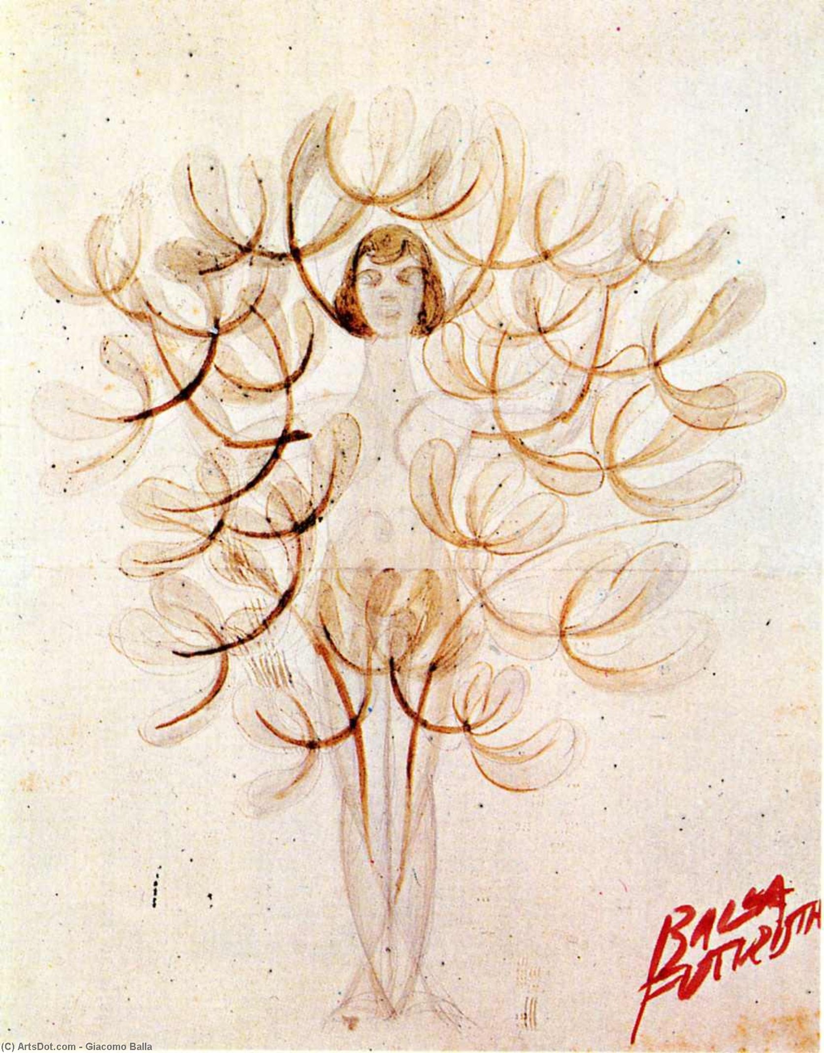 Mimicry Synoptic': The Tree-woman Or Woman-flower — Giacomo Balla
