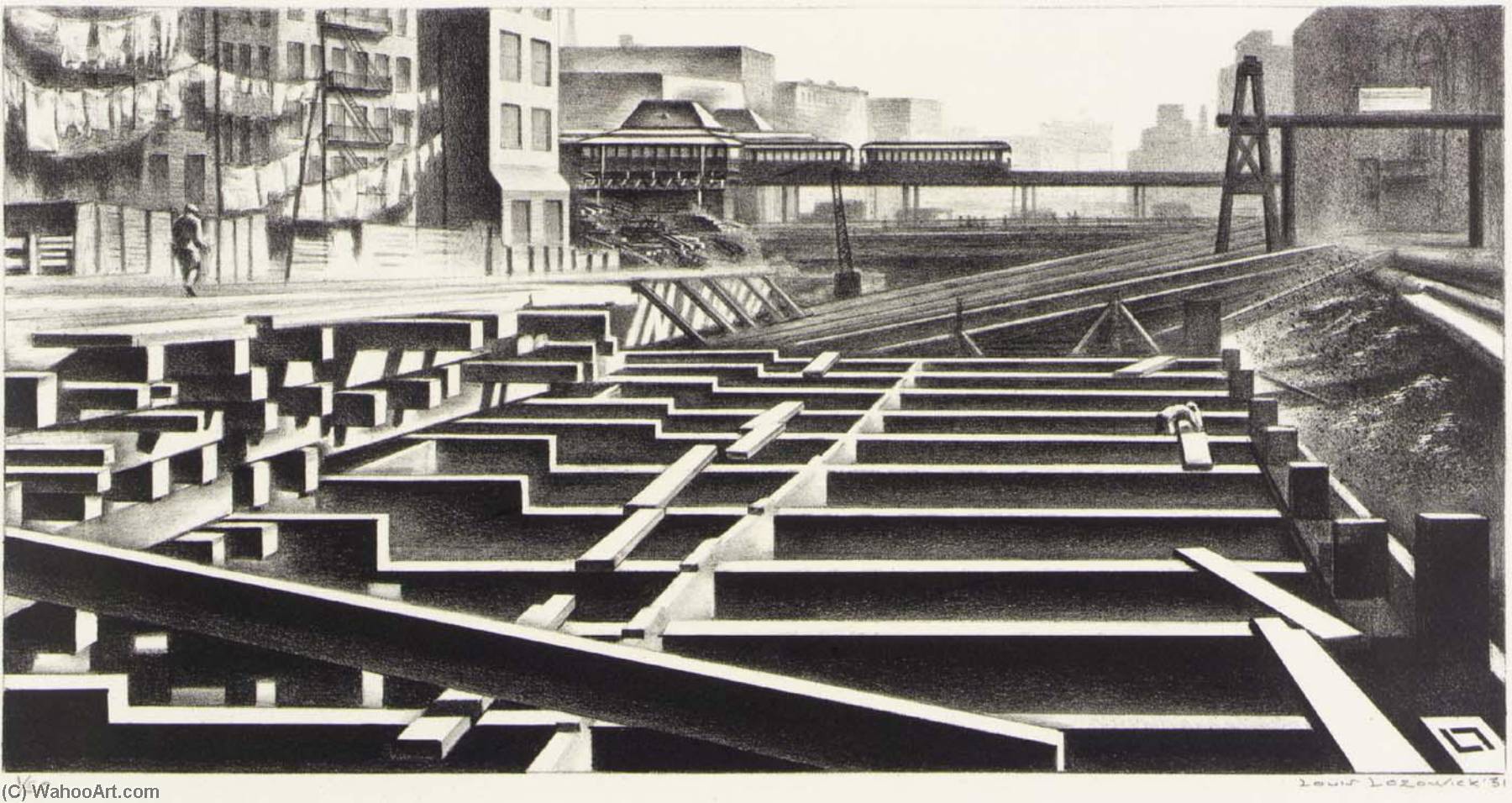 Subway Construction — Louis Lozowick