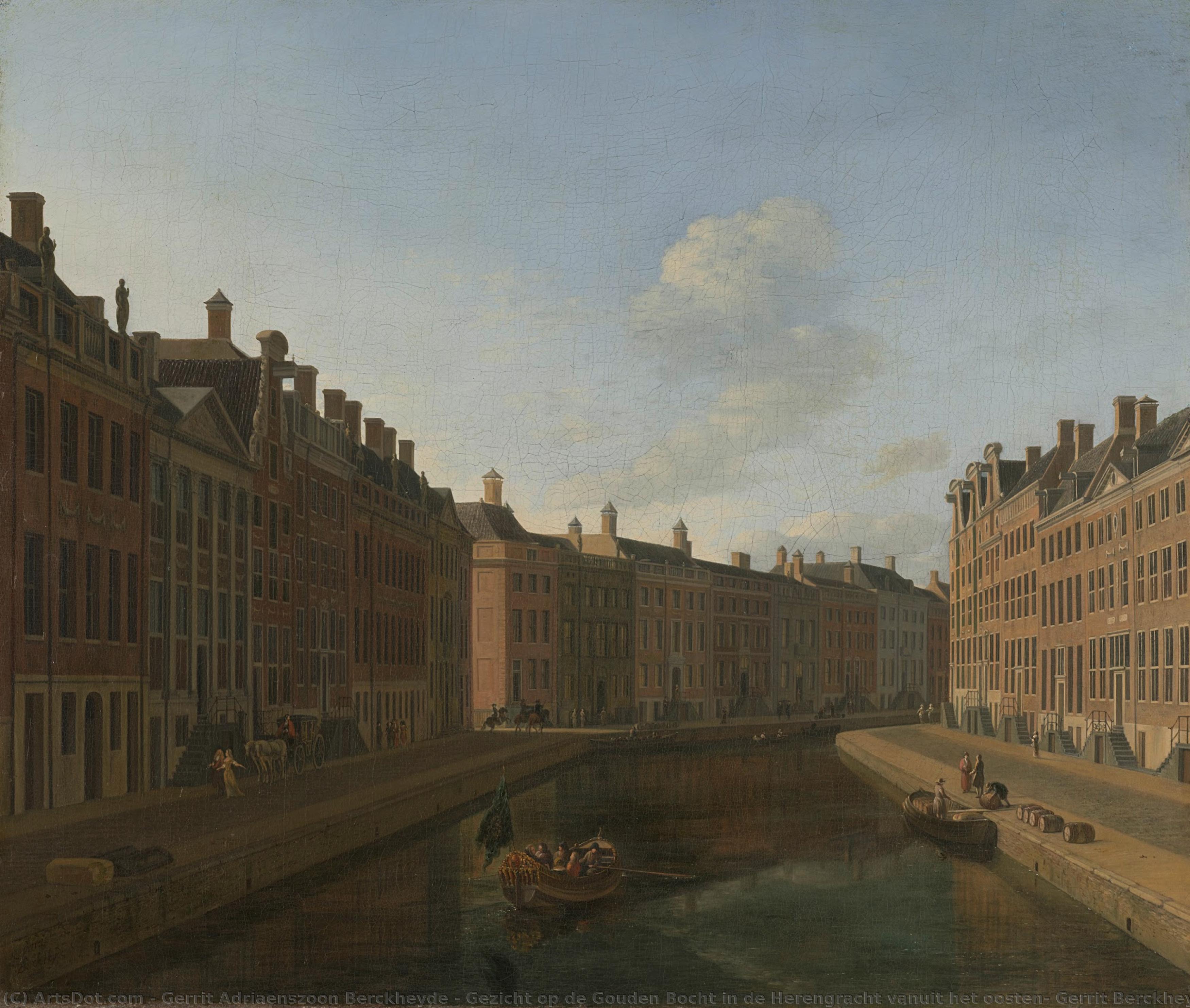 Gezicht Op De Gouden Bocht In De Herengracht Vanuit Het Oosten, Gerrit Berckheyde, 1685 — Gerrit Adriaenszoon Berckheyde
