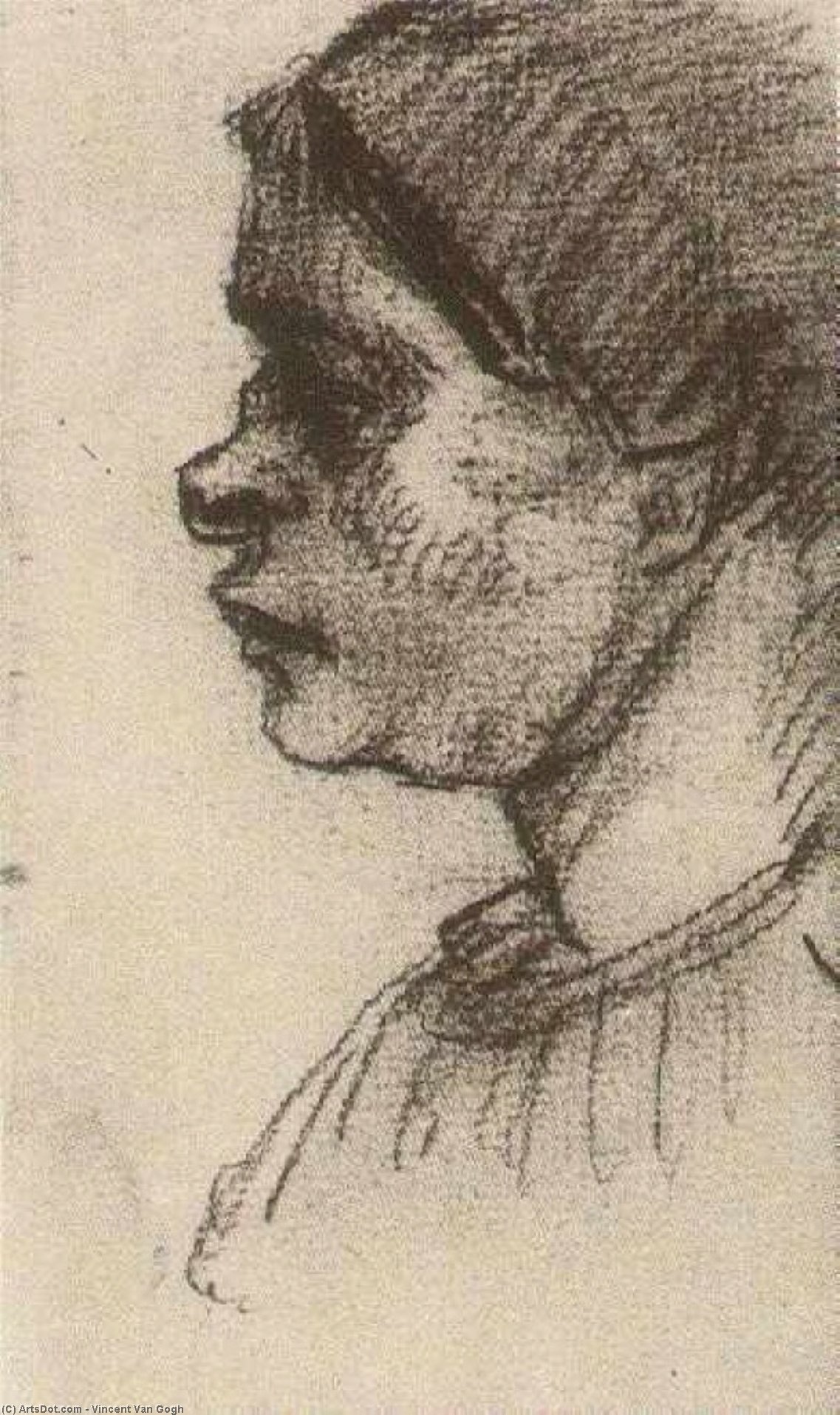 Peasant Woman, Head (15) — Vincent Van Gog