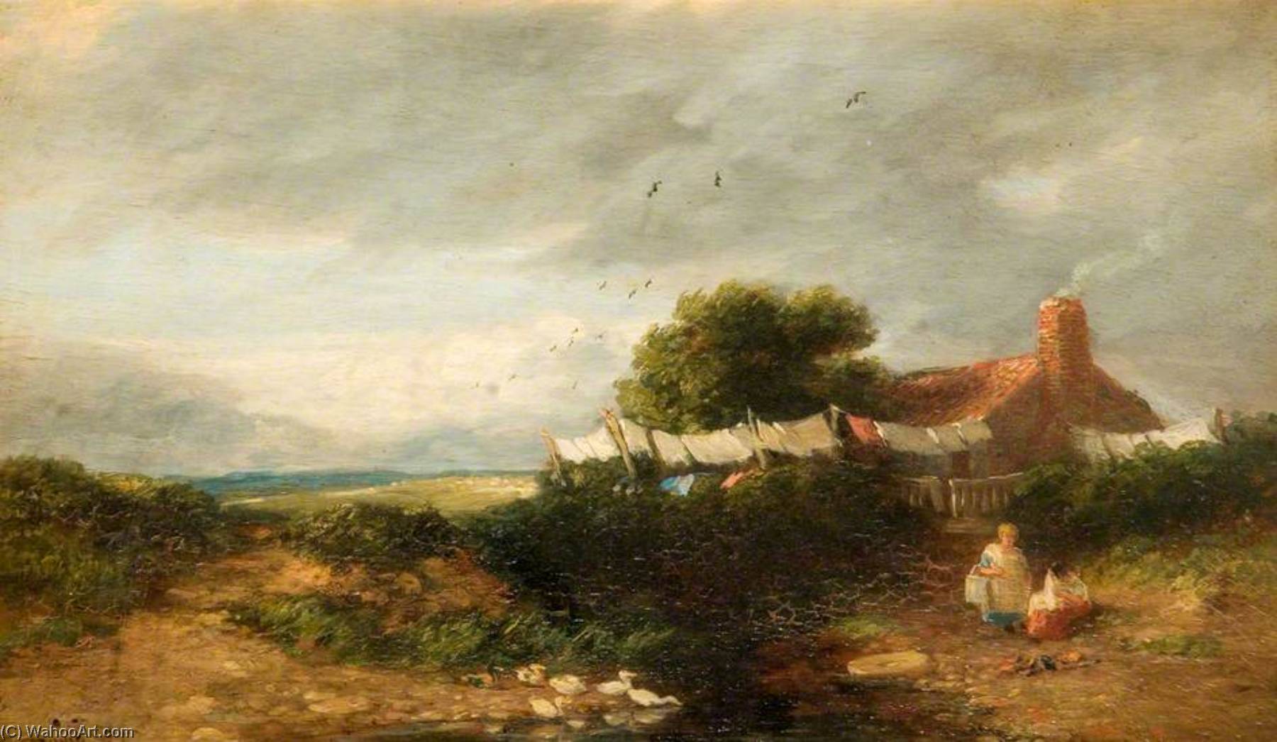 Cottage On Dulwich Common, A Windy Day — デイヴィッド・コックス（長男）