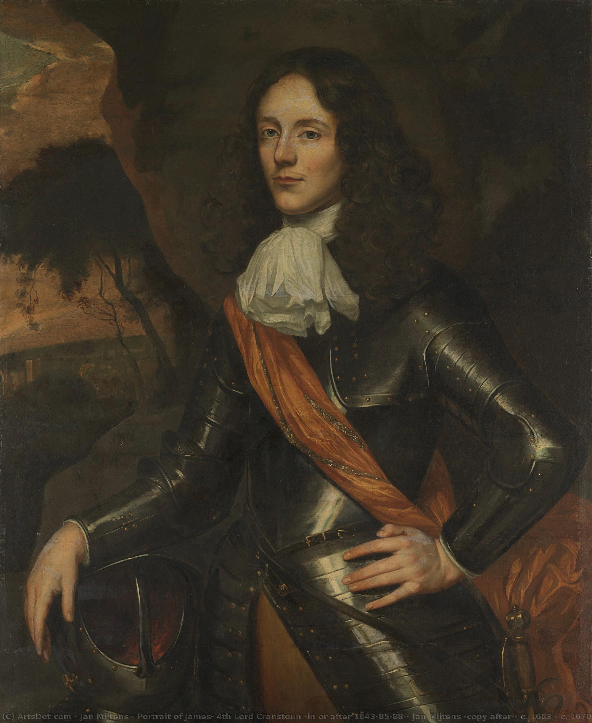 Portrait Of James, 4th Lord Cranstoun (in Or After 1643-85/88), Jan Mijtens (copy After), C. 1663 - C. 1670 — Johannes Mytens Or Jan Mijtens, Or 'mytens' To The English