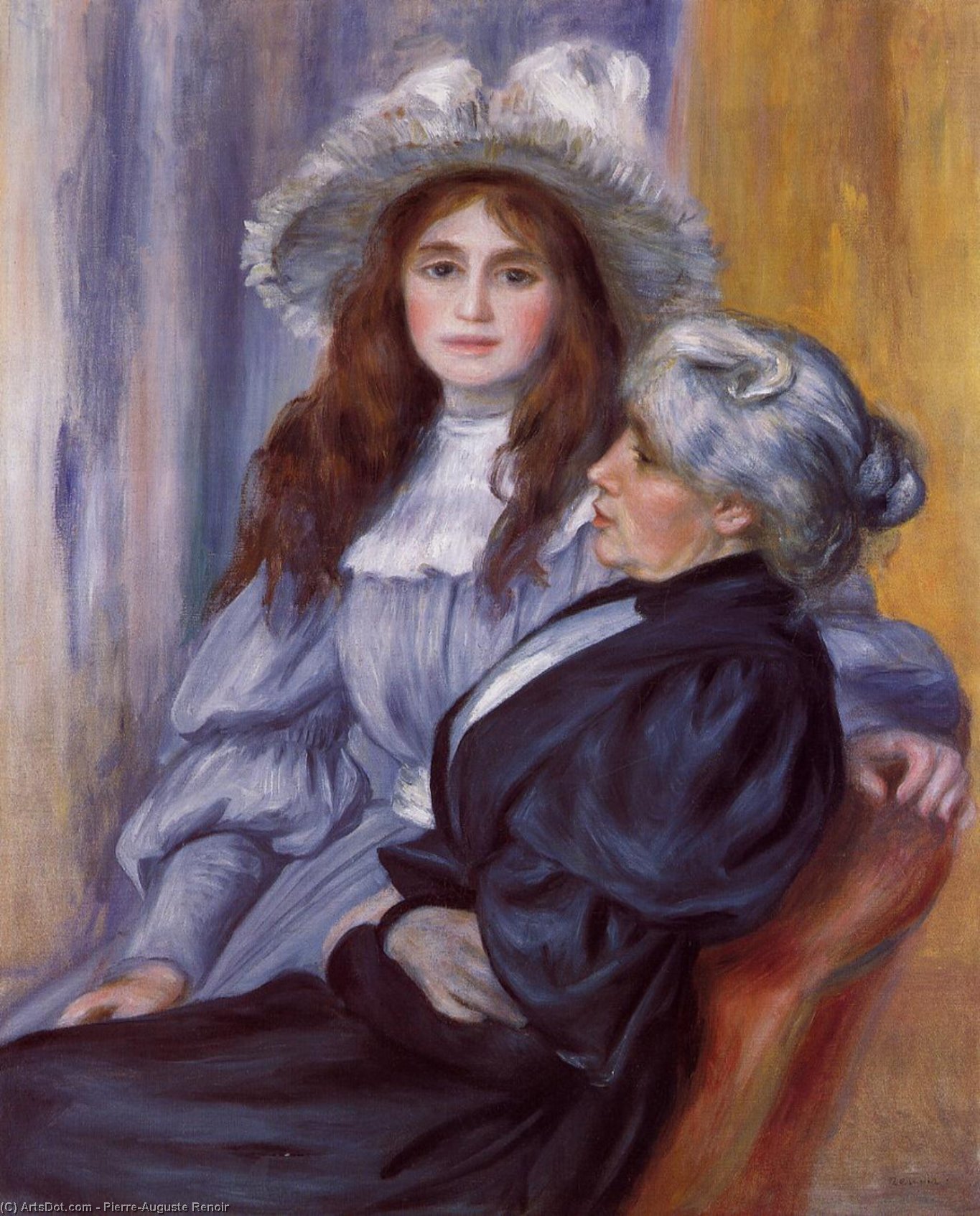 Berthe Morisot Und Ihre Tochter Julie Manet — Pierre-auguste Renoir