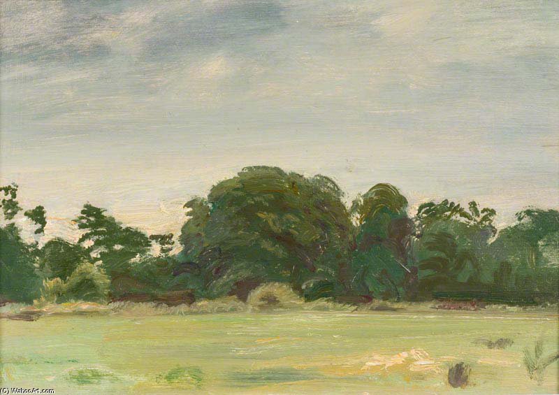 Trees By The Edge Of A Field - — Sir Alfred James Munnings