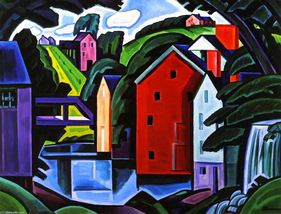 Motive Of Space And Form - A New Jersey Village (montville) — Oskar Blumner