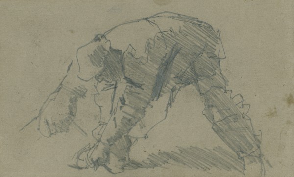 Study Of A Bending Male Figure For 'winter Work' — Sir George Clausen
