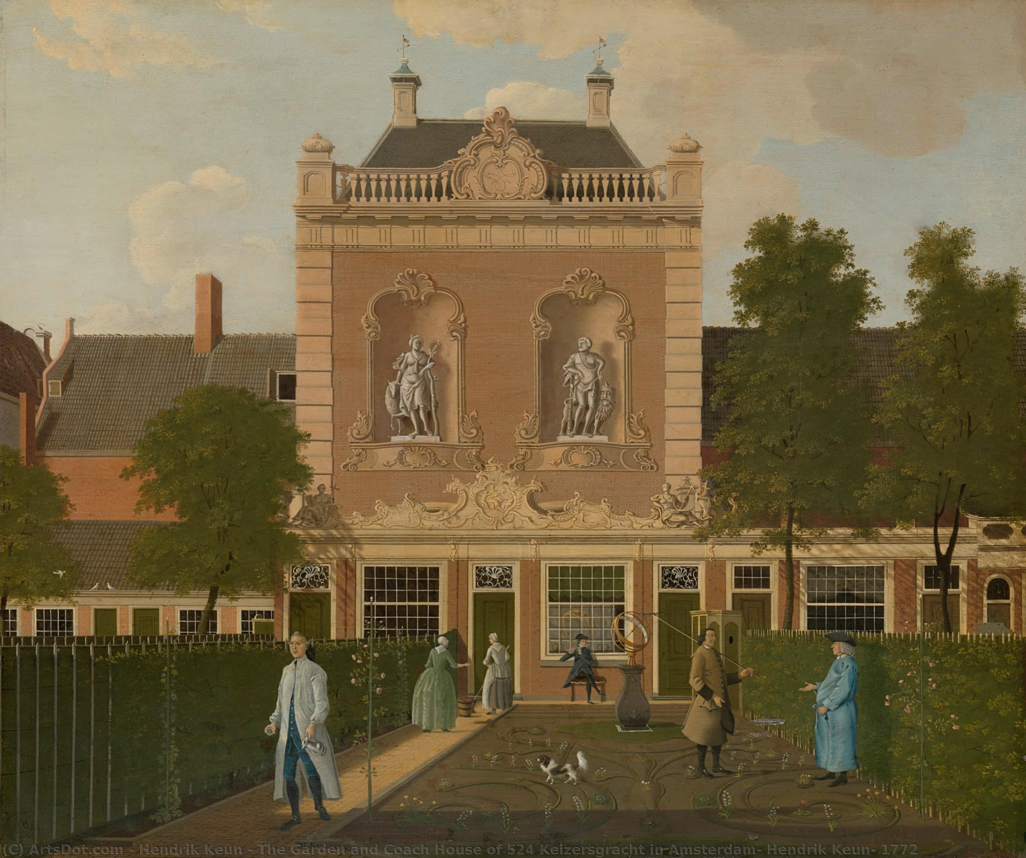 The Garden And Coach House Of 524 Keizersgracht In Amsterdam, Hendrik Keun, 1772 — Hendrik Keun