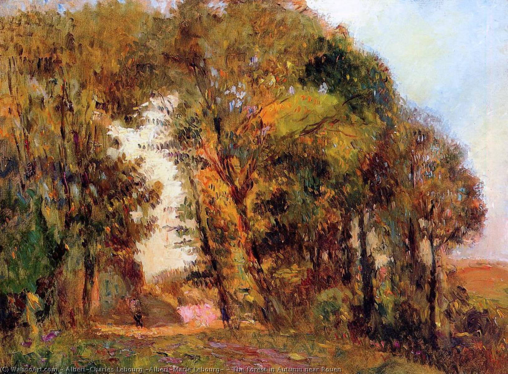 The Forest In Autumn Near Rouen — Albert-charles Lebourg