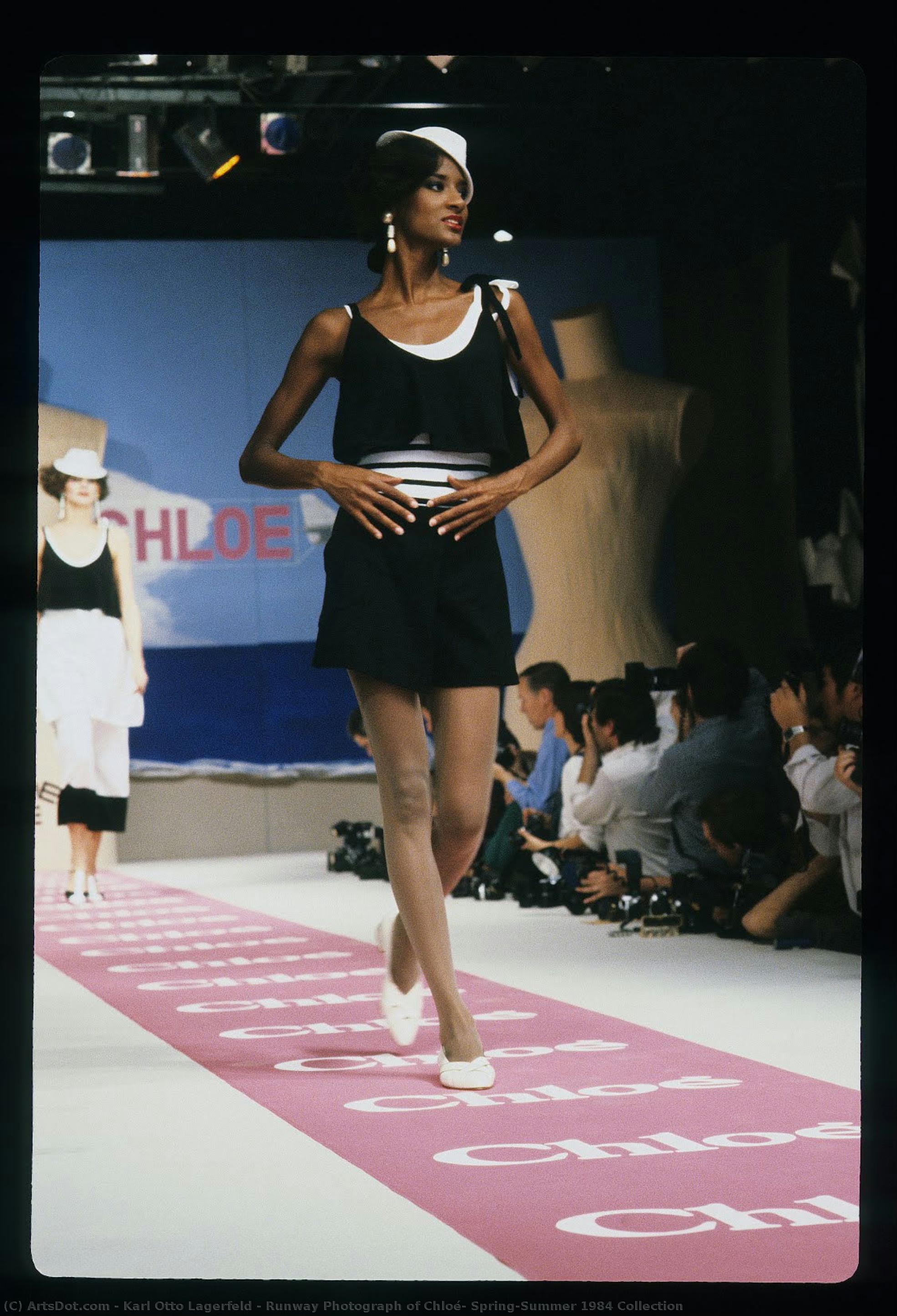 Runway Photograph Of Chloé, Spring/summer 1984 Collection — Karl Otto Lagerfeld