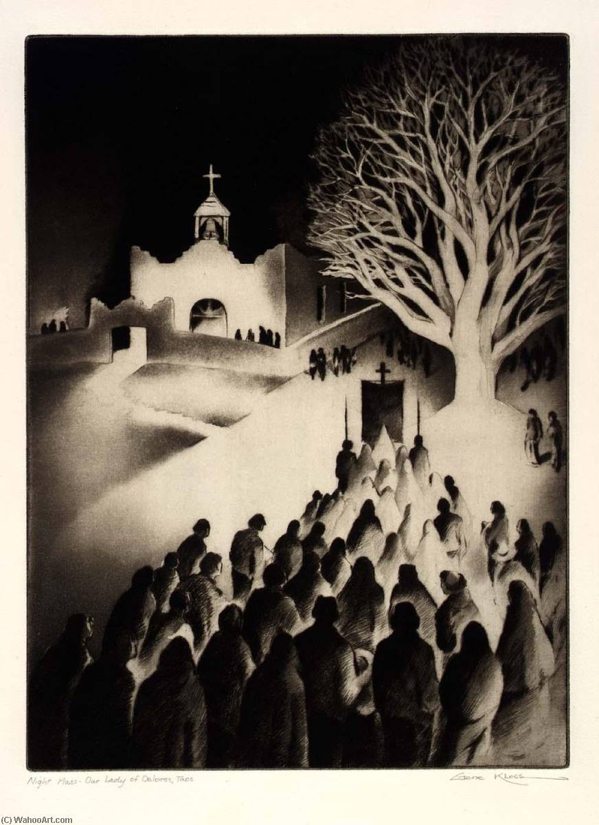 Night Mass Our Lady Of Delores, Taos — Gene Kloss