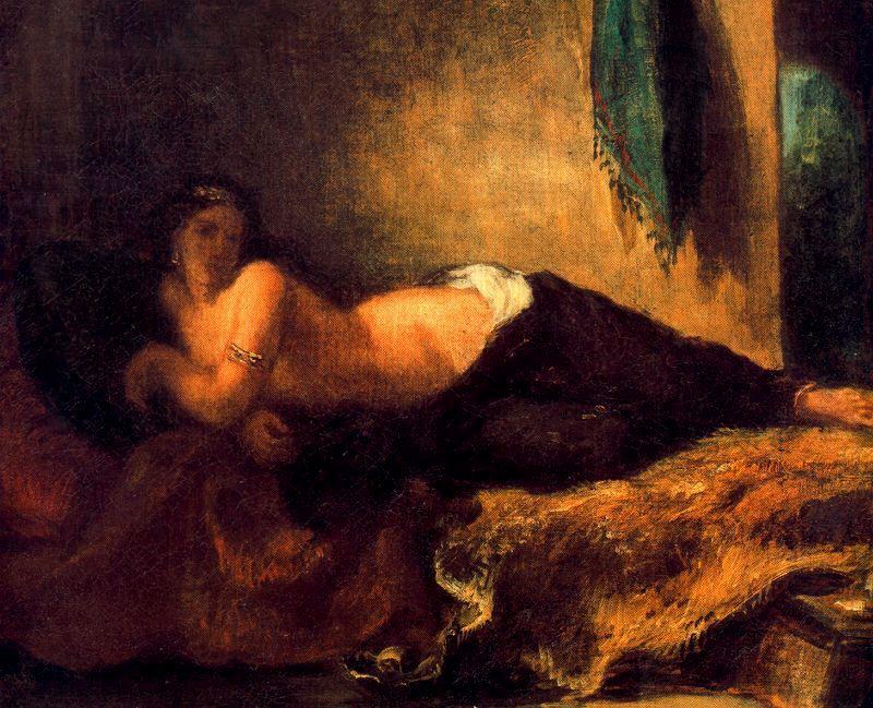 Odalisque Lying On A Couch - Одальски Лягущая На Диване — Eugène Delacroix