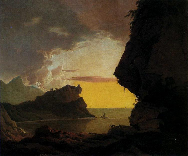 Sunset On The Coast Near Naples — Joseph Wright Of Derby