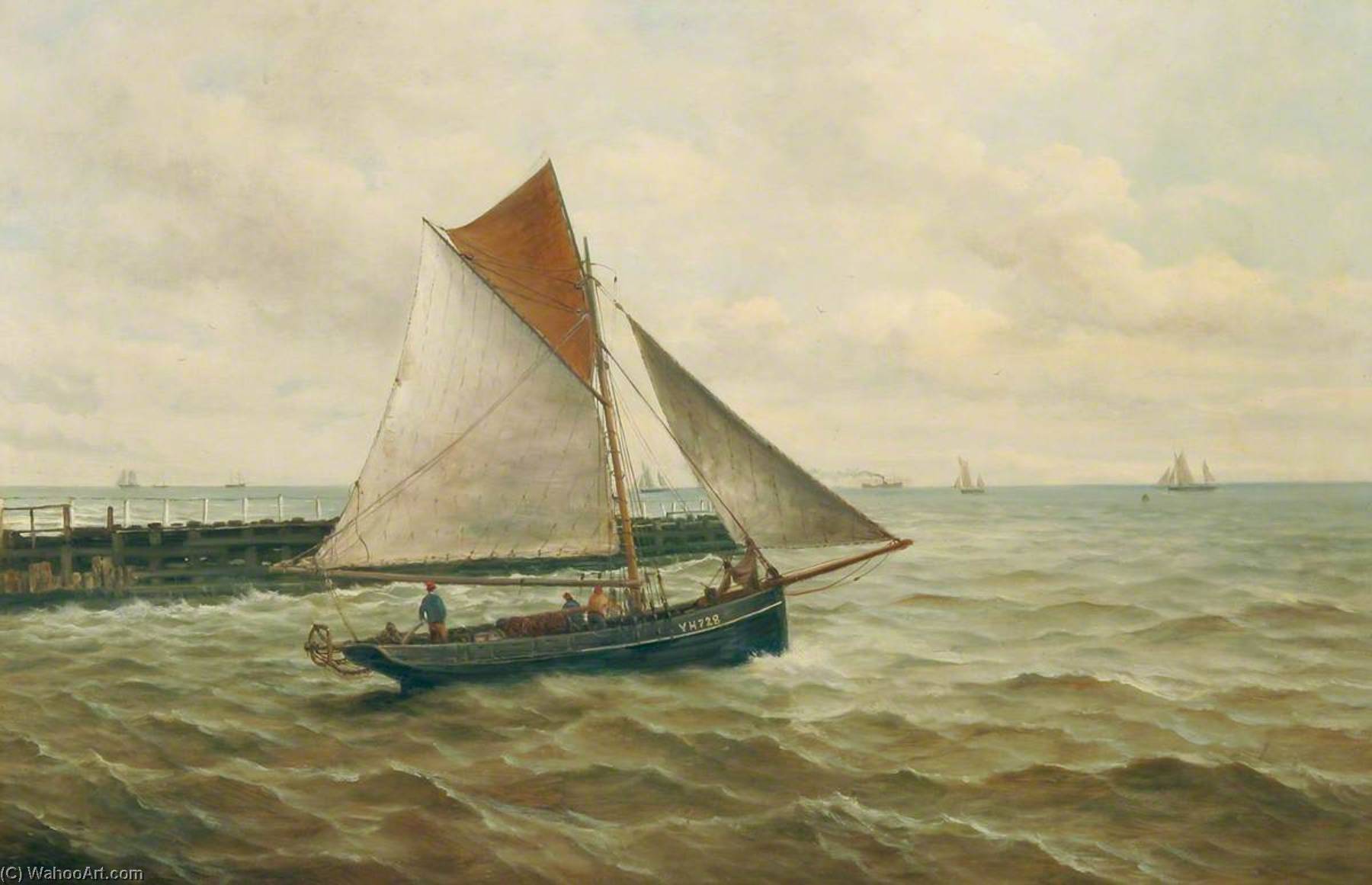 'yarmouth Wolder' Leaving The Harbour — John Moore Of Ipswich