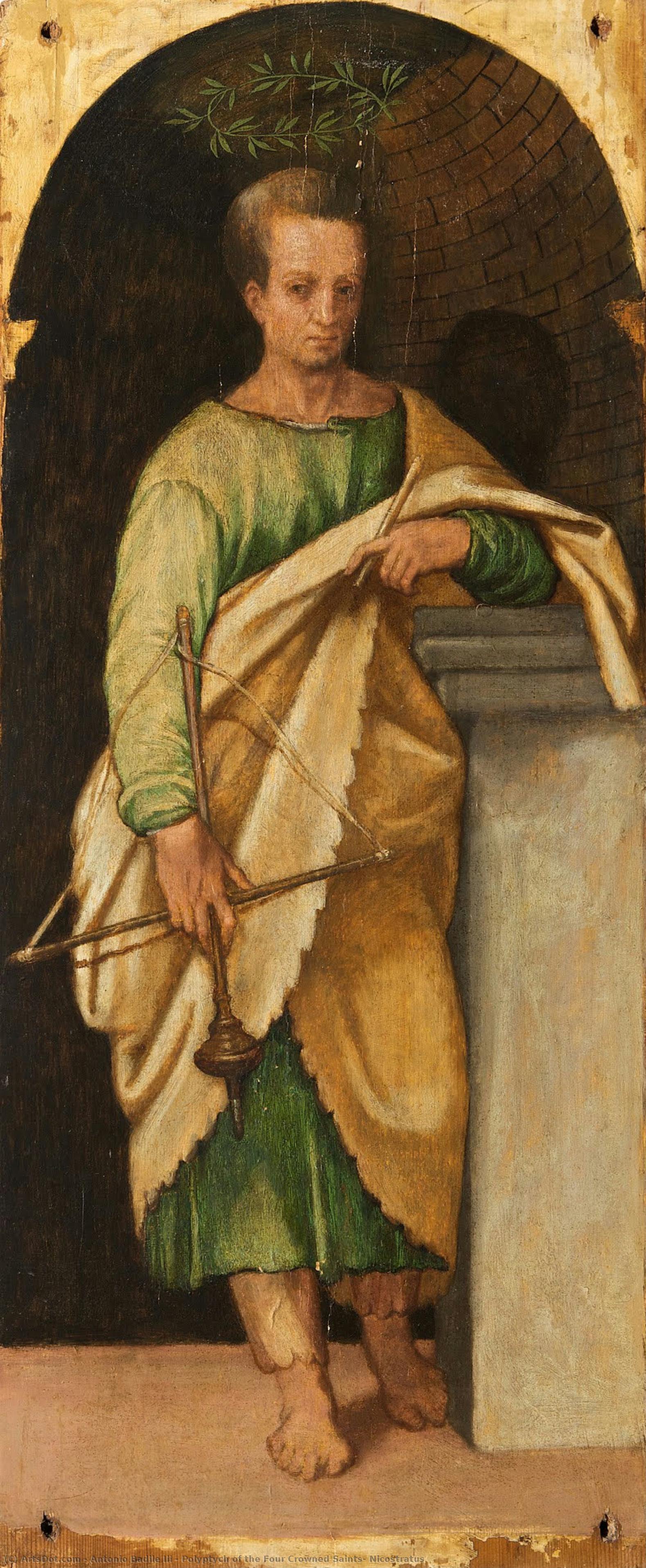 Polyptych Of The Four Crowned Saints, Nicostratus — Antonio Badile Iii