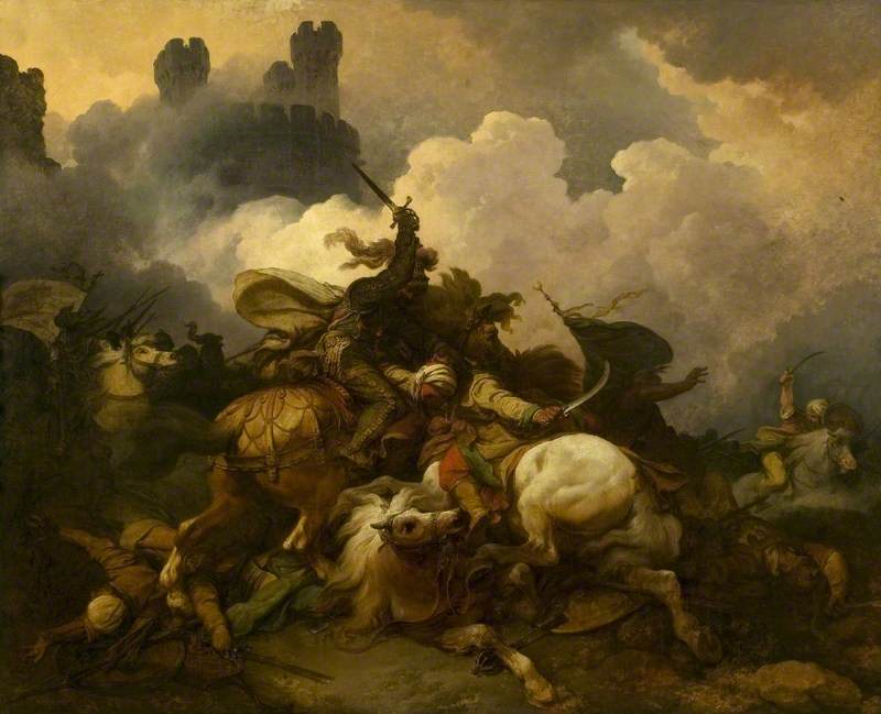 The Battle Between Richard Coeur De Lion And Saladin In Palestine — Philip James De Loutherbourg
