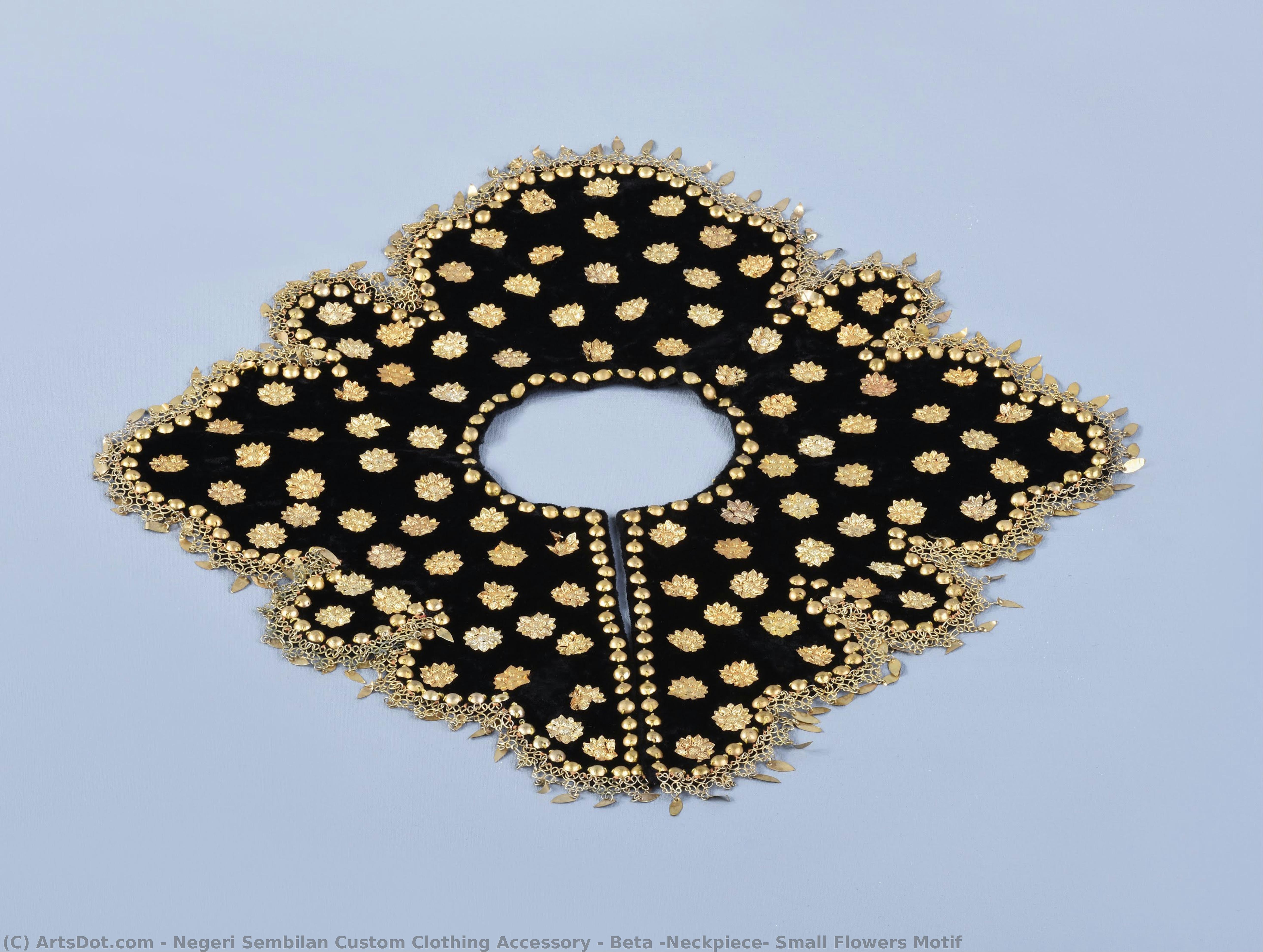 Beta (neckpiece) Small Flowers Motif — Negeri Sembilan Custom Clothing Accessory