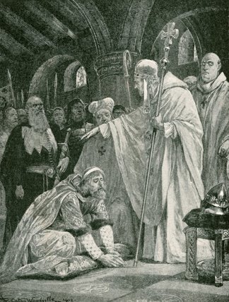 The Prostration Of Harold — Richard Caton Woodville