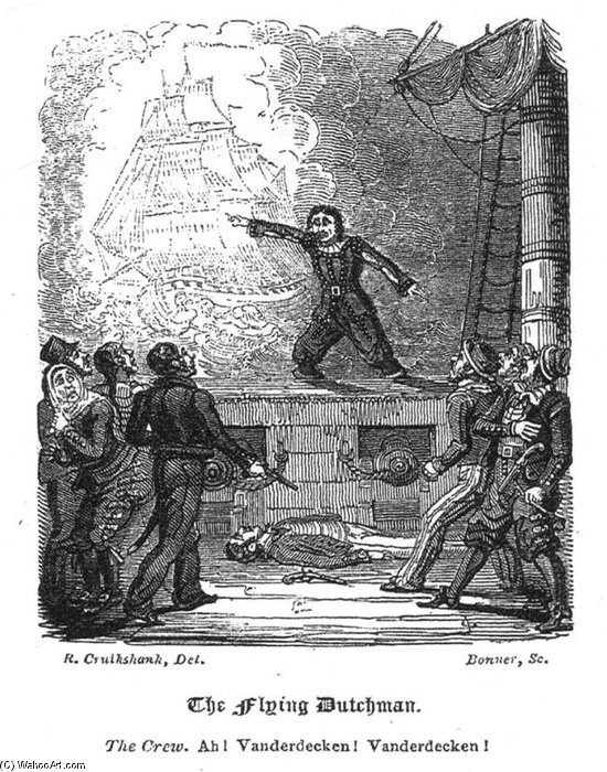 Edward Fitzball - The Flying Dutchman — Isaac Robert Cruikshank