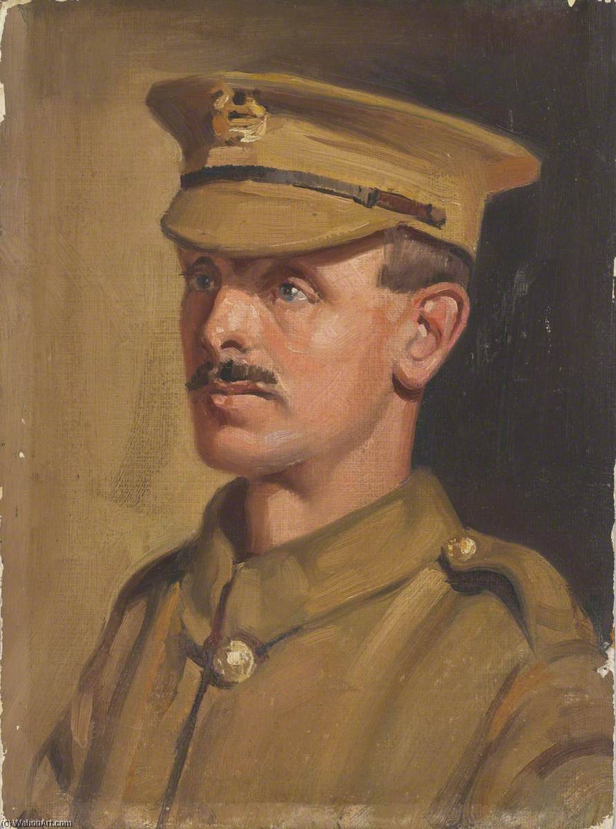 Private Grant, Royal Berkshire Regiment, Chesil Beach, Portland, 1917 — Arthur Royce Bradbury