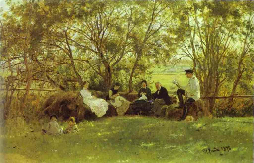 On A Turf Bench. — Ilya Yefimovich Repin
