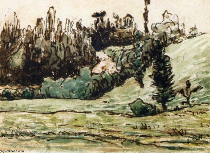 Wooded Hillside Near Vichy — Jean-françois Millet