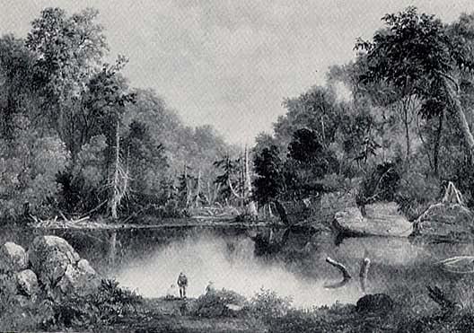 Blue Hole, Flood Waters, Little Miami River, (painting) — Robert Seldon Duncanson