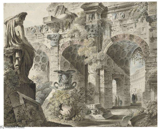 A Capriccio Of Roman Ruins — Victor Jean Nicolle