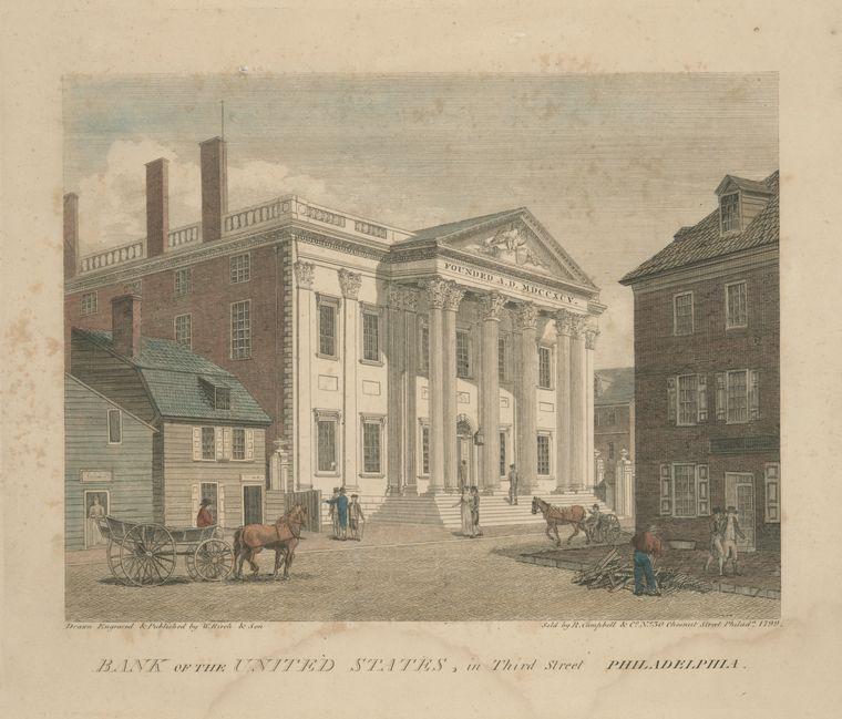 Bank Of The United States, In Third Street Philadelphia — Thomas Birch