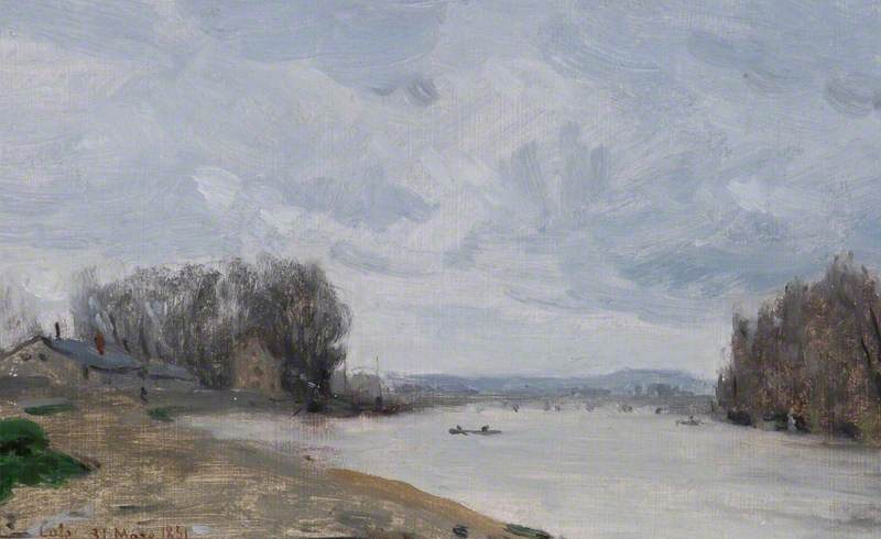 The Seine At Saint Ouen, France — Adolphe Félix Cals