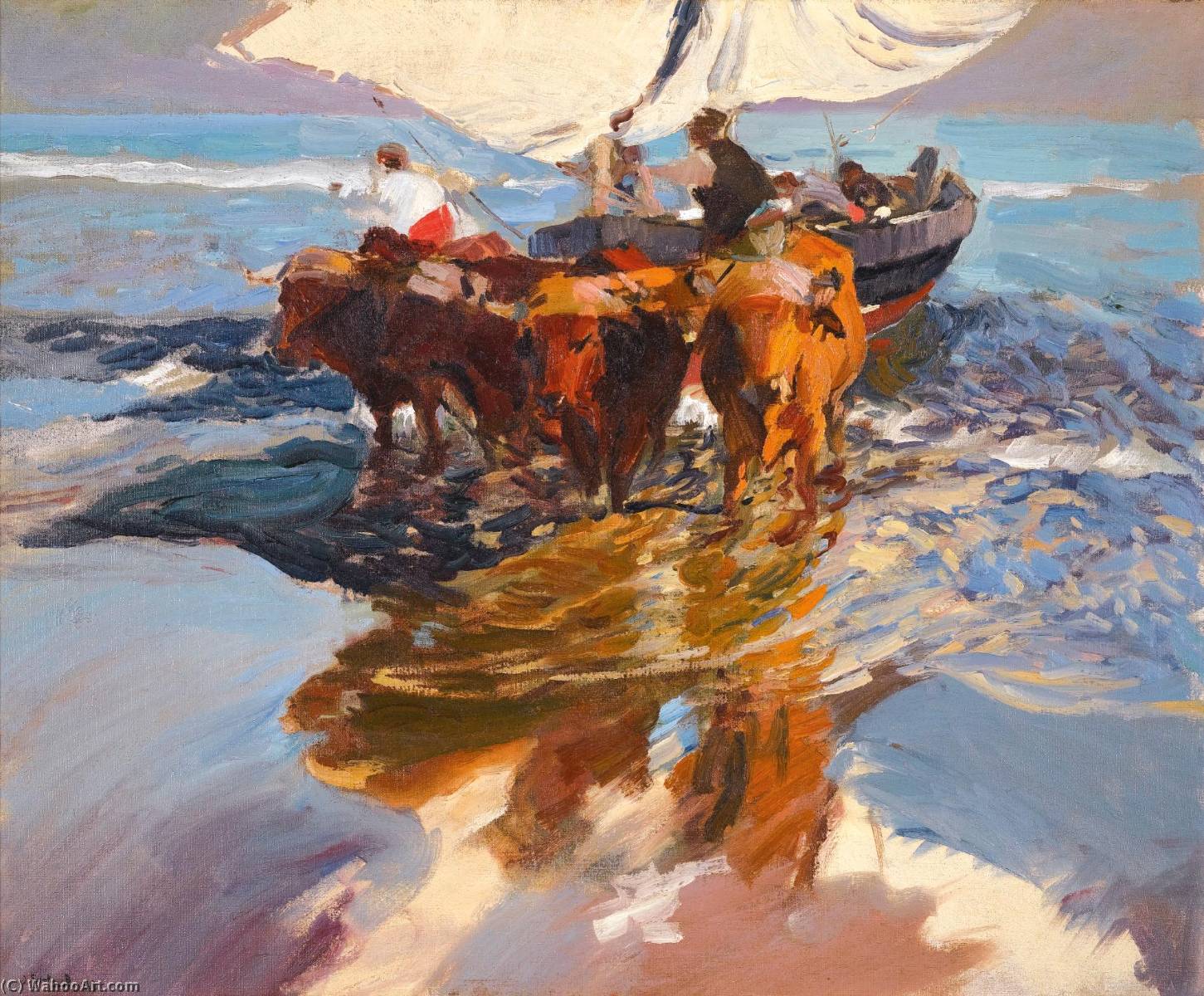 Vuelta De La Pesca. Playa De Valencia (the Return From Fishing, Valencia Beach) — Joaquín Sorolla Y Bastida