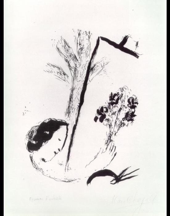 Bouquet With Hand — Марк Шагал