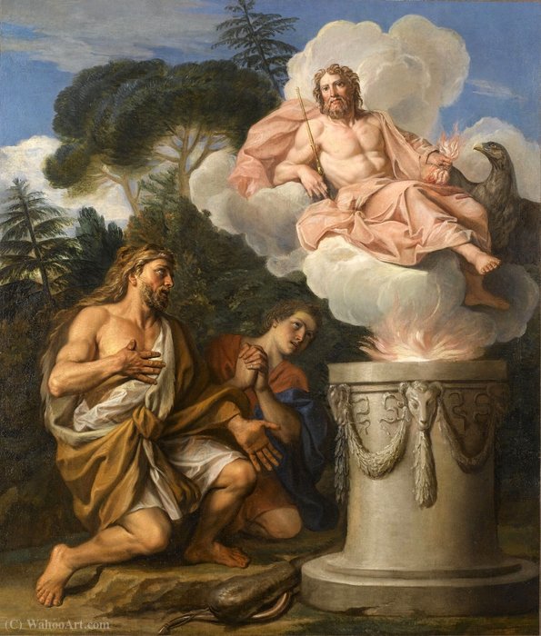 Story Of Hercules - Hercules Making A Sacrifice To Jupiter — Noel Nicolas Coypel