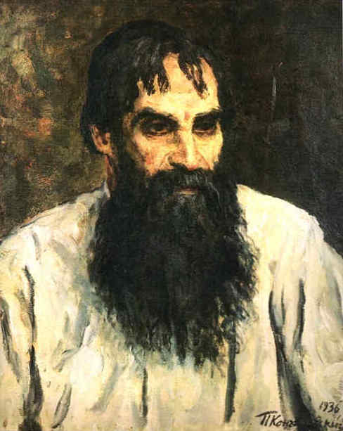 Portrait Of National Artist, A Woodcarver, A. Ershov — Pyotr Konchalovsky