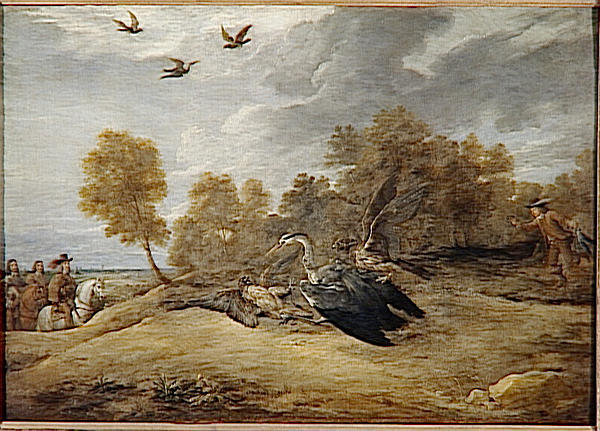 Chasse Au Heron Avec L'archiduc Leopold Guillaume (1614 1662) — ダヴィド・テニエール2世