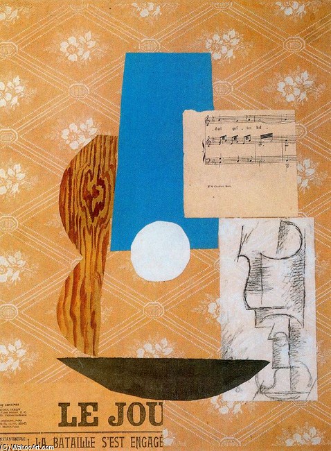 Guitarra, Partitura, Vaso — Pablo Picasso