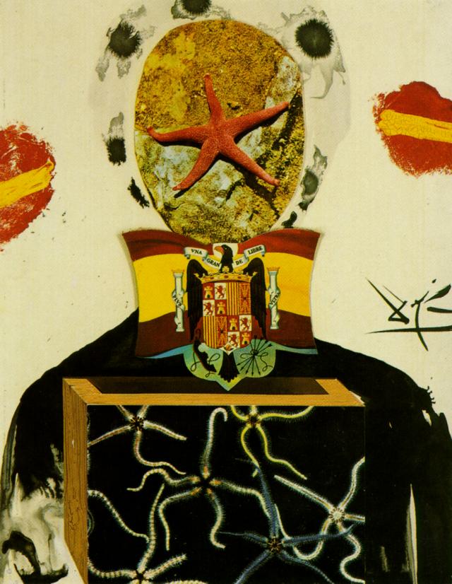 Figure With Flag. Illustration For 'memories Of Surrealism', Circa 1971 — Salvador Dalí