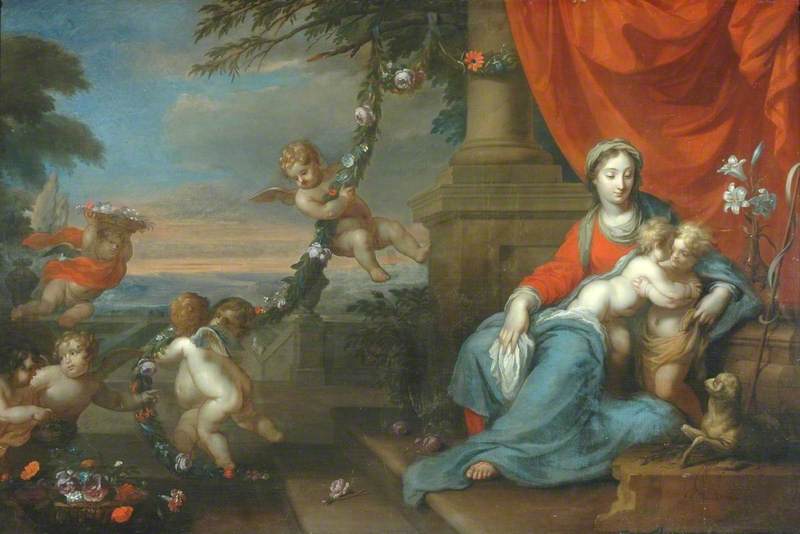 Virgin, Child And St John — Herman Verelst